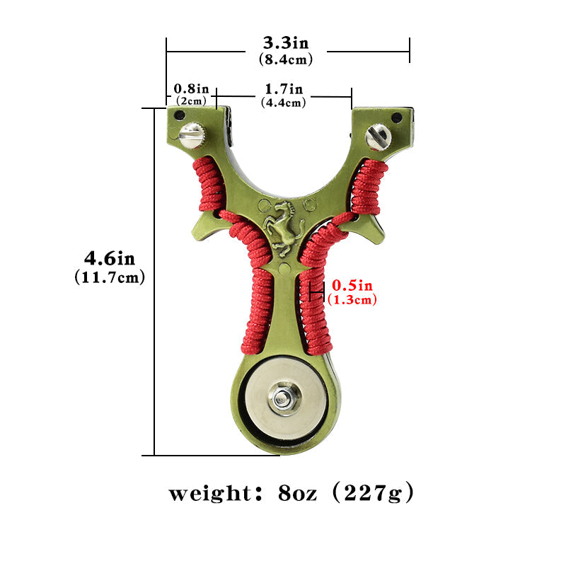 Dark Khaki Marksman® Ferrari Magnetic High Accuracy Laser Slingshot Powerful Rubber Band MARKSMAN