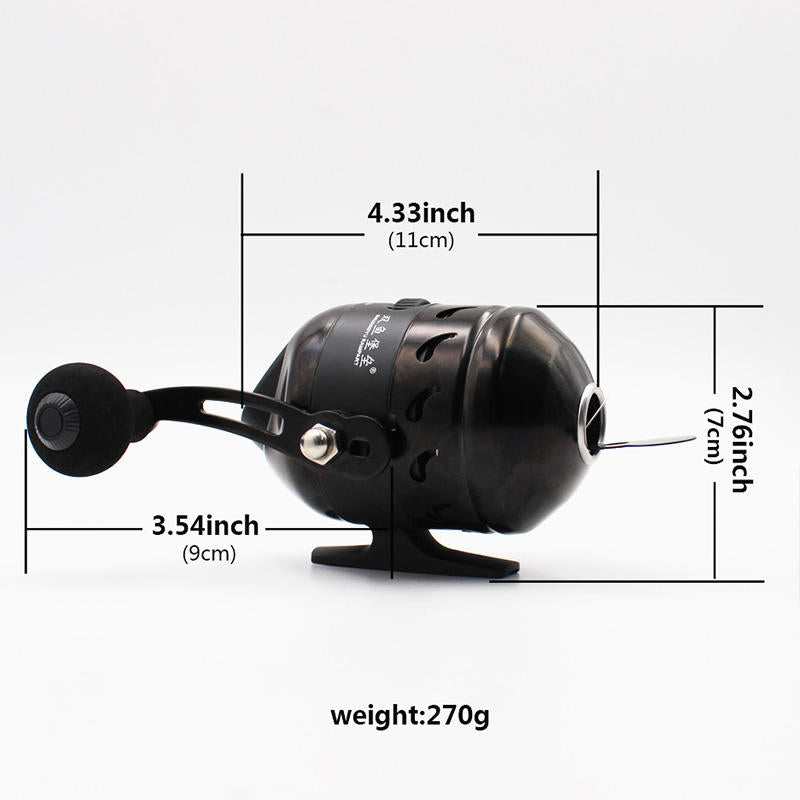 White Smoke JG25 Black Stainless Steel Enclosed Fishing Reel MARKSMAN