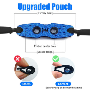 Royal Blue 0.75mm 0.80mm Thickness Black Demon Powerful Rubber Band Slingshot Shooting Catapult Accessories INDIAN SLINGSHOT