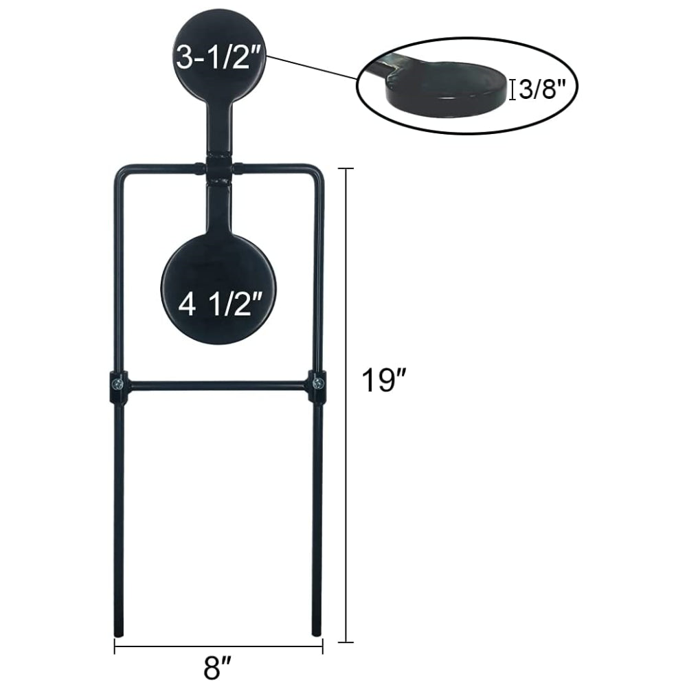 Dark Slate Gray Marksman Target Double Spinner Shooting Targets - Auto Reset Steel Target MARKSMAN