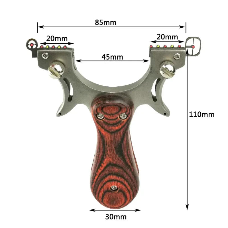 Dim Gray High Quality Infrared Laser Aiming Professional Slingshot Stainless Steel Wooden Catapult MARKSMAN