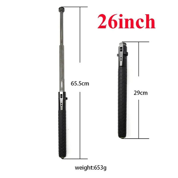 Dark Slate Gray Baton | Safe Hiking Heavy Metal Stick Rod | Automatic Retractable Hiking Stick - Enhanced Self-Defense Rod MARKSMAN