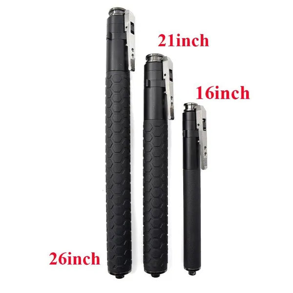 Light Gray Baton | Safe Hiking Heavy Metal Stick Rod | Automatic Retractable Hiking Stick - Enhanced Self-Defense Rod MARKSMAN