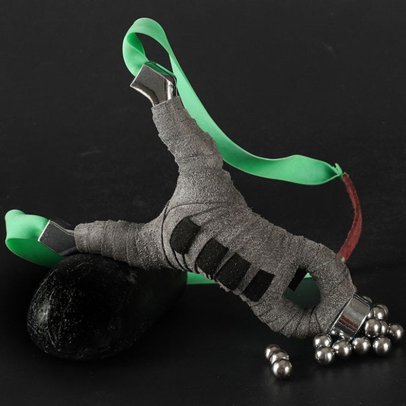 Black Magnetic Red and Grey Wrap Alloy Slingshot MARKSMAN