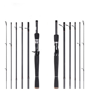 Dark Slate Gray Carbon Fishing Rod Straight Handle Bass Sea Fishing Rod