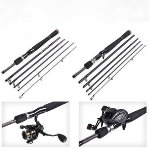 Lavender Carbon Fishing Rod Straight Handle Bass Sea Fishing Rod