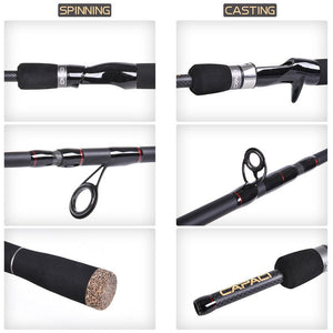 Lavender Carbon Fishing Rod Straight Handle Bass Sea Fishing Rod