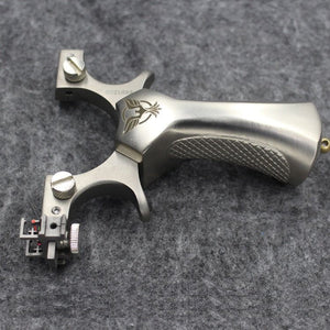 Dim Gray Condor High Quality Stainless Steel Slingshot MARKSMAN