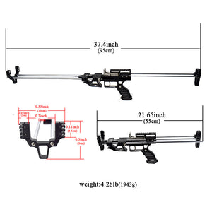 Light Gray Marksman FALCON GT Slingshot - High Power Telescopic Precision Full Metal Fishing Crossbow with Laser for Target Shooting And Fishing MARKSMAN