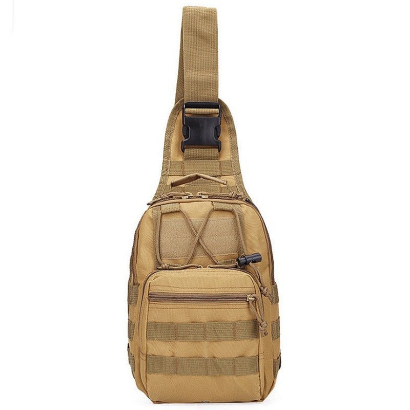 Dark Khaki High Quality Explosive Military Fan Tactical Chest Bag Camouflage One Shoulder Casual Bag Chest Bag Outdoor Riding