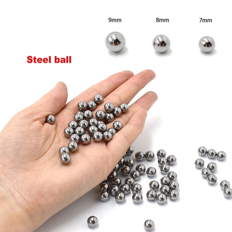 Tan Slingshot Steel Ammo Ball Outdoor Shooting Slingshot Accessories 6 mm / 7 mm / 8 mm / 9mm / 10 mm / 11mm / 12mm Stainless High Carbon Steel Balls - 100 Pieces INDIAN SLINGSHOT