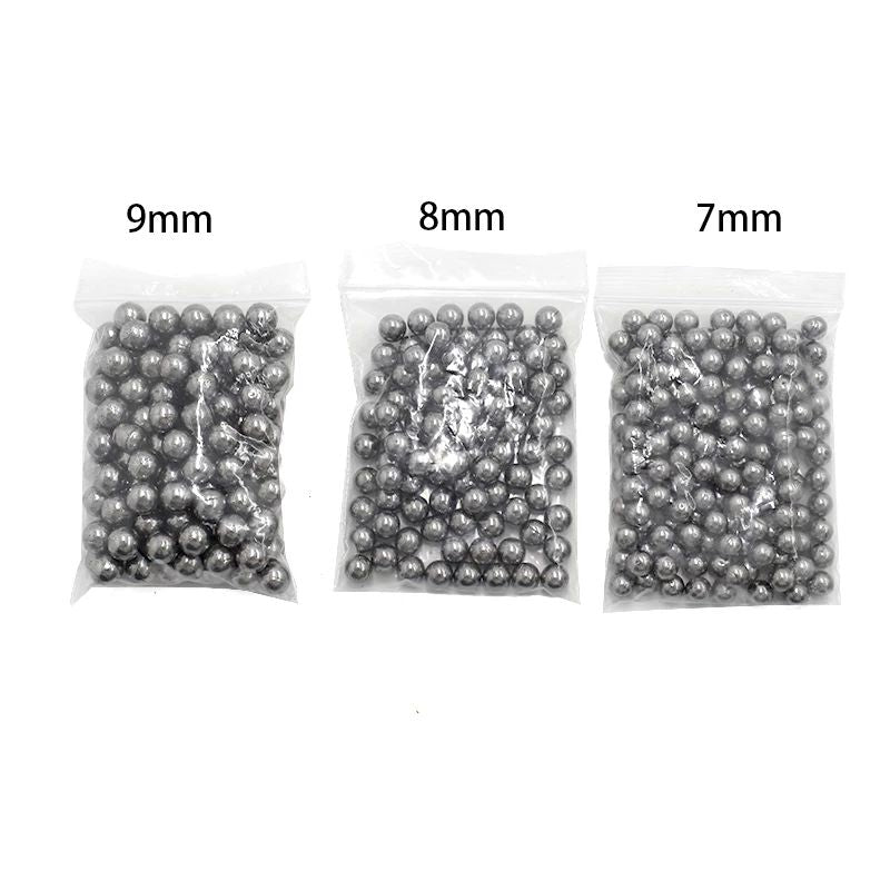 Slate Gray Slingshot Steel Ammo Ball Outdoor Shooting Slingshot Accessories 6 mm / 7 mm / 8 mm / 9mm / 10 mm / 11mm / 12mm Stainless High Carbon Steel Balls - 100 Pieces INDIAN SLINGSHOT