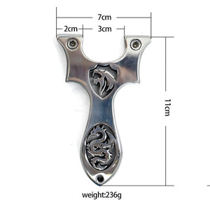 Outdoor professional hunting stainless steel dragon and lion totem slingshot - INDIAN SLINGSHOT