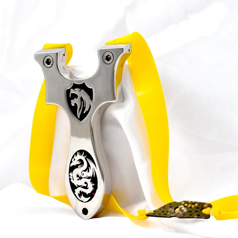 Outdoor professional hunting stainless steel dragon and lion totem slingshot - INDIAN SLINGSHOT