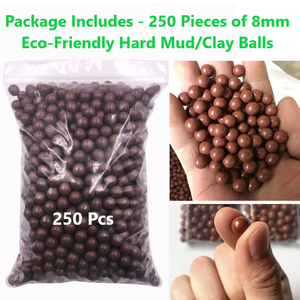 Dark Slate Gray Slingshot Clay Ball Ammo 250 Pieces, 0.5 Kg, 1KG - 8mm / 9mm / 10mm Mud Ball Eco-friendly Slingshot Shooting Ball MARKSMAN